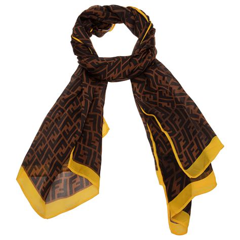 fendi scarf yellow|fendi authentication scarves.